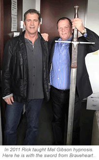 Rick with Mel Gibson and sword from Braveheart